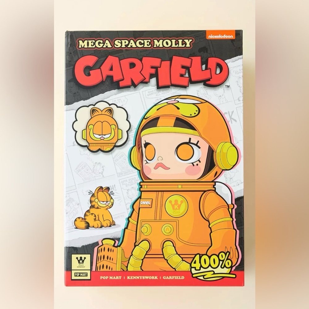 POP MART GARFIELD 400% MEGA SPACE MOLLY 💯AUTHENTIC NEW | SEALED BOX - Picture 3 of 7